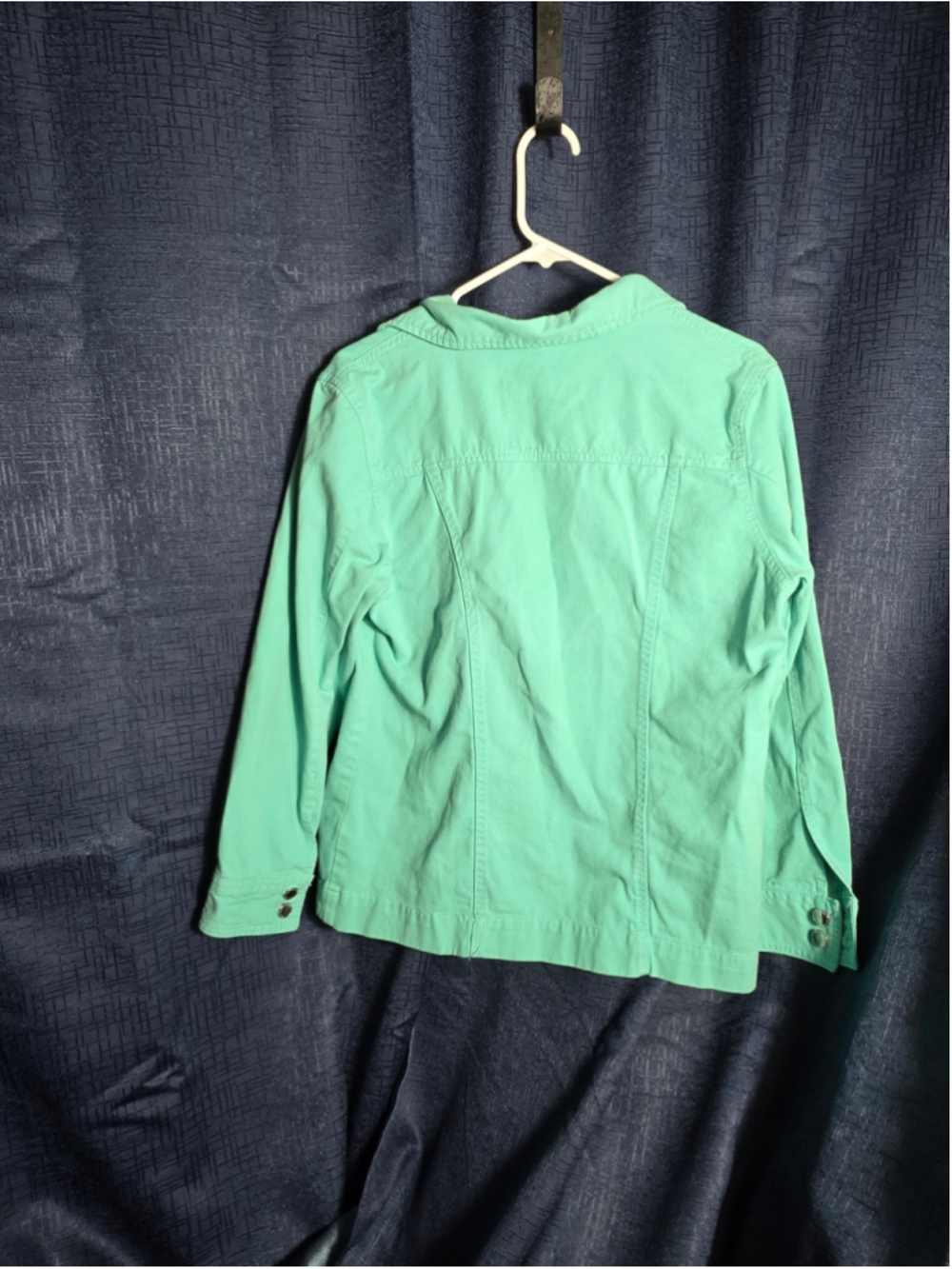 Women's American Sweetheart Green Jean Jacket Size M cottagecore grandmacore y2k - Picture 6 of 7
